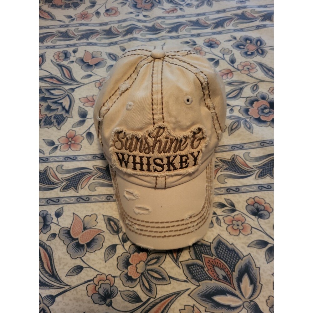 Sunshine & Whiskey Distressed Baseball Cap